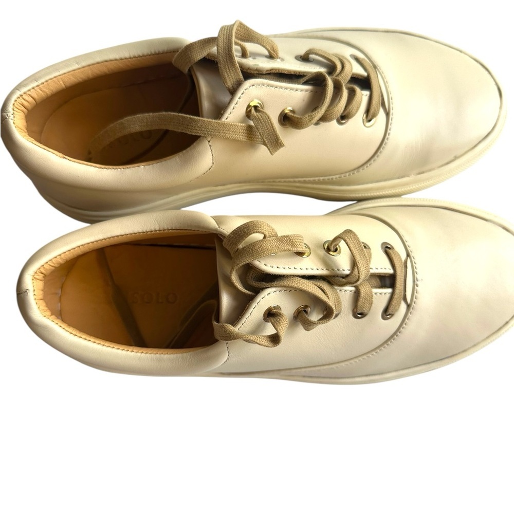 Nisolo Women's Everyday Leather Sneaker in Bone Size 7 NIB - Picture 6 of 8
